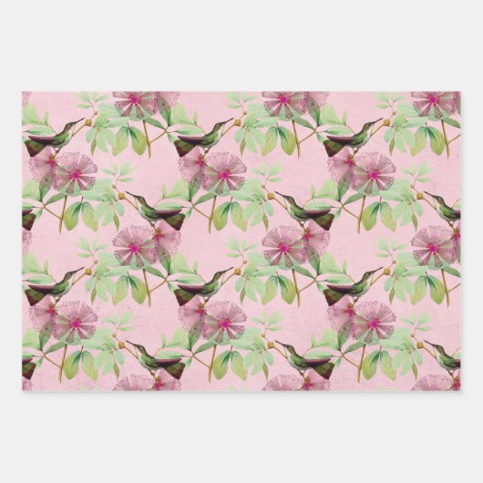 Ontwerp vier Humming Birds reeks Inpakpapier Vel (Voorkant)