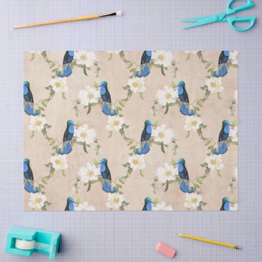 Ontwerp vier Humming Birds reeks Tissuepapier (Craft)