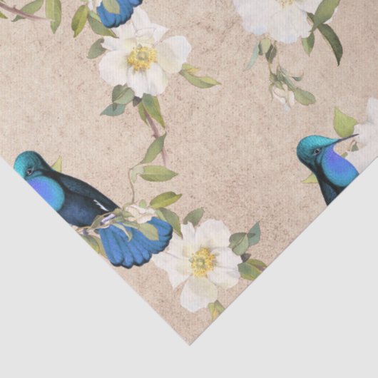 Ontwerp vier Humming Birds reeks Tissuepapier (Detail)
