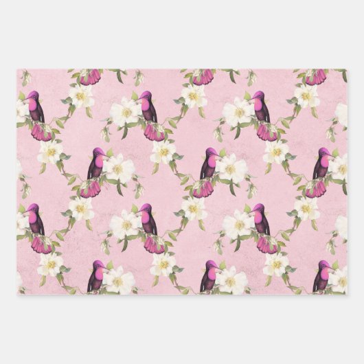 Ontwerp vijf Humming Birds reeks Inpakpapier Vel (Voorkant 3)