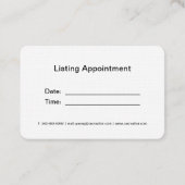 Ontwerp Visitekaartje makelaar (Achterkant)