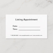 Ontwerp Visitekaartje makelaar (Achterkant)