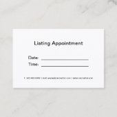 Ontwerp Visitekaartje makelaar (Achterkant)