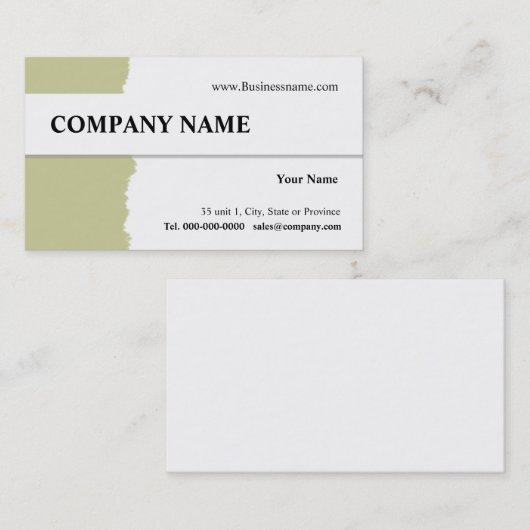 Ontwerp Visitekaartje wegscheuren (Voorkant / Achterkant)