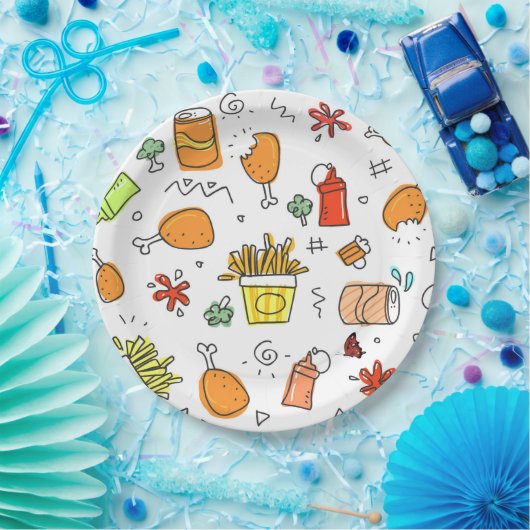 Ontwerp voedingseenheid Aangepast papier Bord 9 in (Feest)