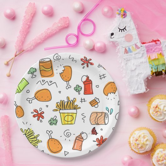 Ontwerp voedingseenheid Aangepast papier Bord 9 in (Feest)