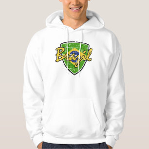 Ontwerp voetbalschild Brazilië Hoodie
