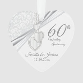 Ontwerp voor 60-jarig huwelijksjubileum-aandenken ornament