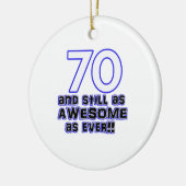 ontwerp voor 70e verjaardag keramisch ornament (Links)