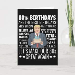 Ontwerp voor 80ste verjaardag - Grappige Trump-cit Kaart