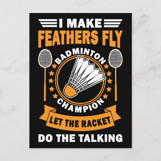  ontwerp voor Badminton Quote Briefkaart (Voorkant)