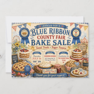 Ontwerp voor bakverkoop op de County Fair met Blau Kaart