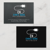 ontwerp voor blauw en grijs logo visitekaartje (Voorkant / Achterkant)