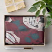 Ontwerp voor 'Dag van de Doden'-serie 12 Tissuepapier (Geschenk)