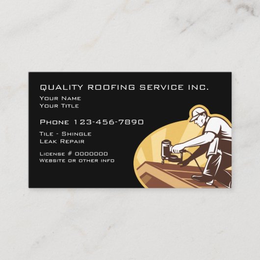 Ontwerp voor dakbedekking en constructiereedro visitekaartje (Voorkant)