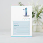 ontwerp voor de eerste verjaardag van de baby kaart (Staand voorkant)