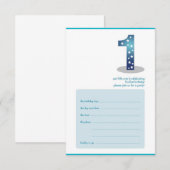 ontwerp voor de eerste verjaardag van de baby kaart (Voorkant / Achterkant)