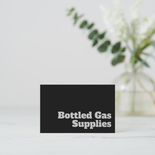 Ontwerp voor de levering van gebotteld gas en held visitekaartje (Staand voorkant)