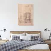 Ontwerp voor de Medici Kapel Canvas Afdruk (Insitu (Slaapkamer))