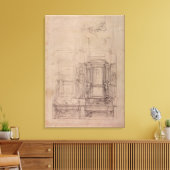 Ontwerp voor de Medici Kapel Canvas Afdruk (Insitu (Woonkamer))