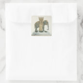 Ontwerp voor de Olifantfontein Vierkante Sticker (Tas)