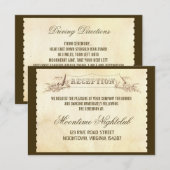 ontwerp voor de ontvangst van tickets voor bruilo informatiekaartje (Voorkant / Achterkant)