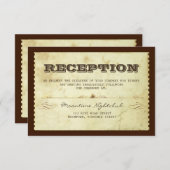  ontwerp voor de ontvangst van tickets voor bruilo informatiekaartje (Voorkant / Achterkant)