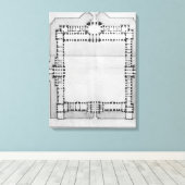 Ontwerp voor de oostelijke gebouwen van het Louvre Canvas Afdruk (Insitu (Houten vloer))