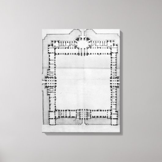 Ontwerp voor de oostelijke gebouwen van het Louvre Canvas Afdruk (Voorkant)