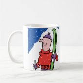 Ontwerp voor de Skier om zich aan te passen Koffiemok (Links)