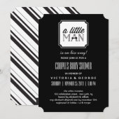 Ontwerp voor een baby shower voor een jongetje: A  Kaart (Voorkant / Achterkant)