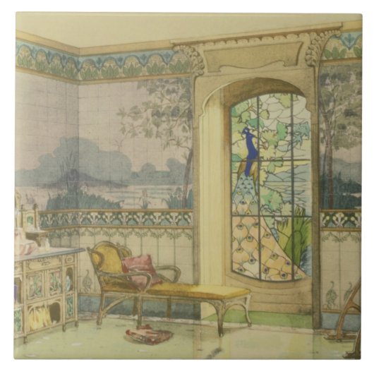 ontwerp voor een badkamer, van 'Interieurs Moderne Tegeltje (Voorkant)