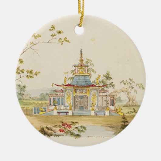 Ontwerp voor een Chinese tempel, c.1810 (pen en in Keramisch Ornament (Voorkant)