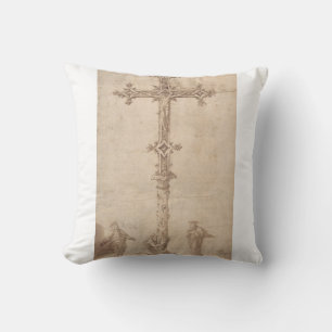 Ontwerp voor een crucifix met de Maagd Maria Kussen
