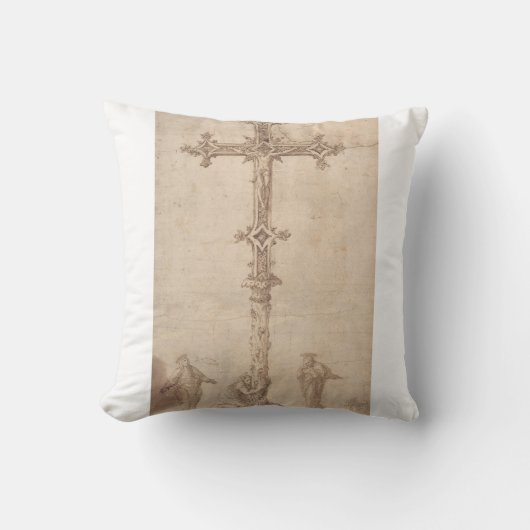 Ontwerp voor een crucifix met de Maagd Maria Kussen (Voorkant)