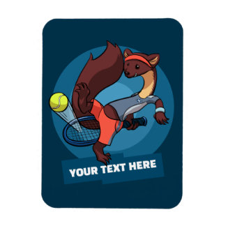 Ontwerp voor een dennenmarter-tennistrickshot met magneet