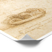 Ontwerp voor een gepantserde auto, Leonardo da Vin Poster (Hoek)