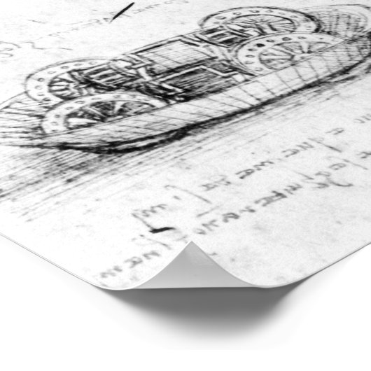 Ontwerp voor een gepantserde wagen en pantserwagen poster (Hoek)