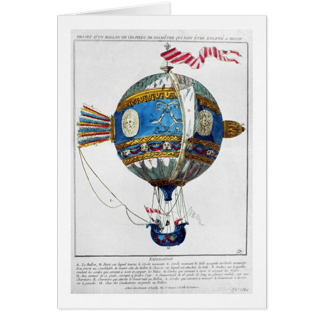 Ontwerp voor een heteluchtballon met een diameter  (Voorkant)