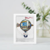 Ontwerp voor een heteluchtballon met een diameter  briefkaart (Staand voorkant)