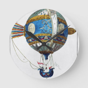 Ontwerp voor een heteluchtballon met een diameter ronde klok