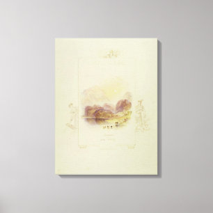 Ontwerp voor een illustratie voor Walter Scott's ' Canvas Afdruk