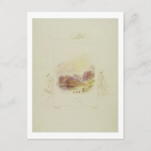 Ontwerp voor een illustratie voor Walter Scott's L Briefkaart