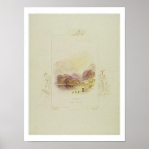 Ontwerp voor een illustratie voor Walter Scott's ' Poster