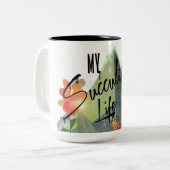 Ontwerp voor een Jumbo-Mok met sereniteit. Tweekleurige Koffiemok (Voorkant links)