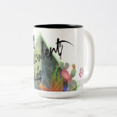 Ontwerp voor een Jumbo-Mok met sereniteit. Tweekleurige Koffiemok (Voorkant rechts)