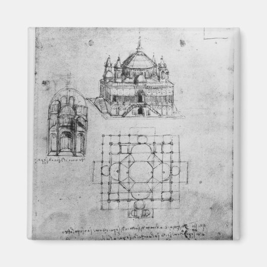Ontwerp voor een kerk, fol. 4 magneet (Voorkant)