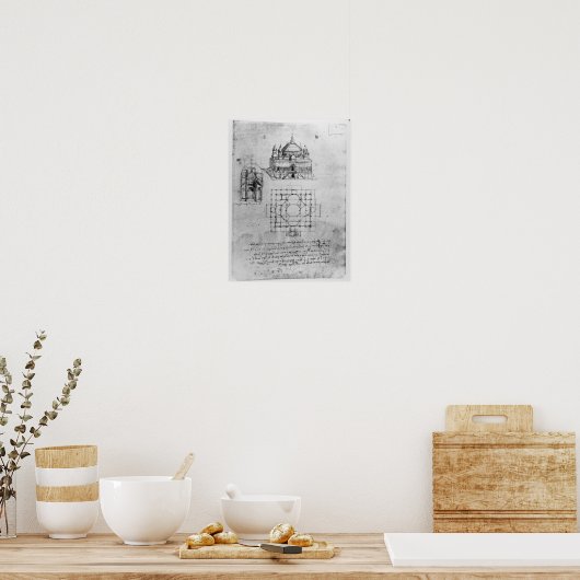 Ontwerp voor een kerk, fol. 4 poster (Keuken)