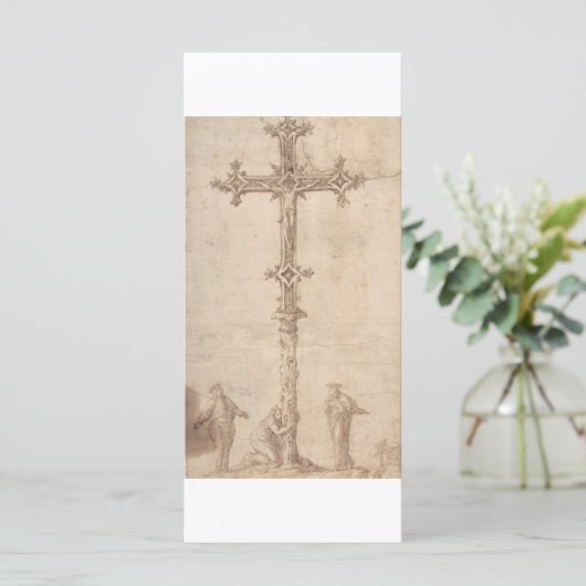 Ontwerp voor een kruisbeeld met de Maagd Maria (Staand voorkant)