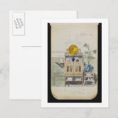 Ontwerp voor een Sideboard, c.1860s-70s (w/c & pot Briefkaart (Voorkant / Achterkant)